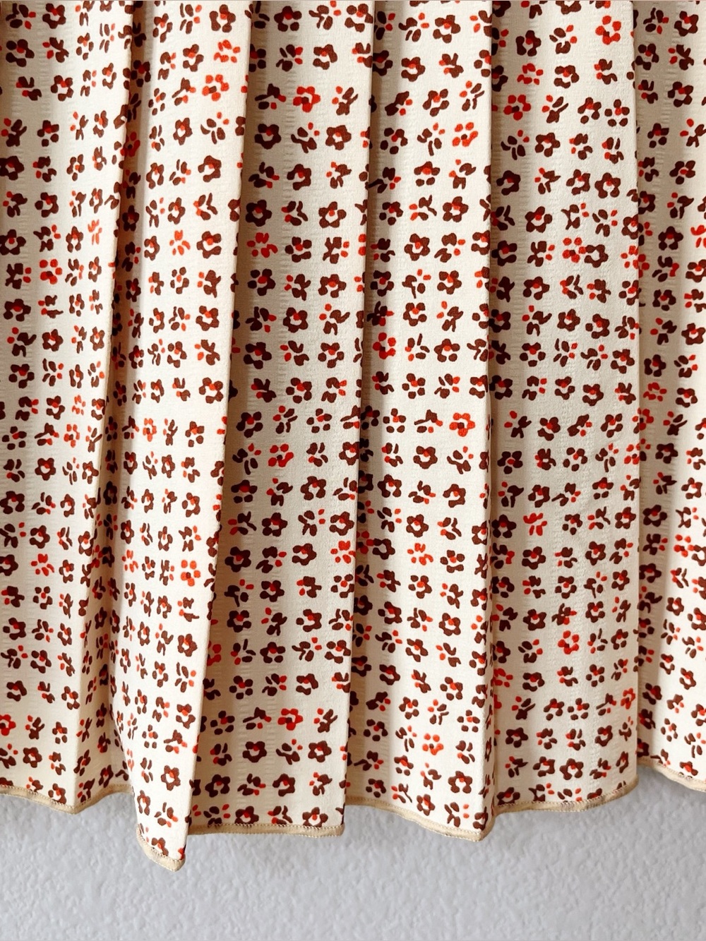 Toad&Co Sunkissed Pleated Skort Ivory Orange Floral Print Size Large Athleisure - Picture 8 of 15